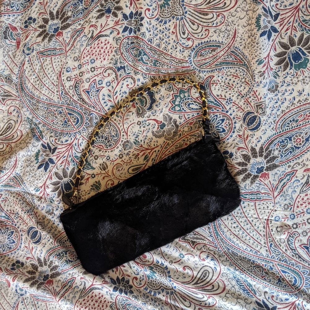 Bloomingdale's faux fur small bag